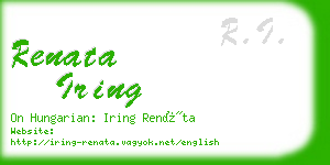 renata iring business card